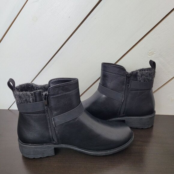 NEW Easy Works By Easy Street Womens 8.5M Ankle Moto Boots Slip Resistant 5CT - Picture 4 of 9